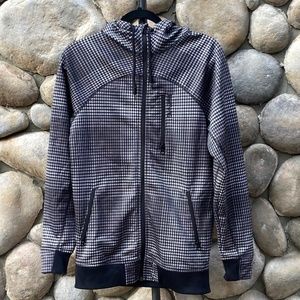 Women's Burton Weatherproof  Full-Zip Fleece Black/White Houndstooth -Small